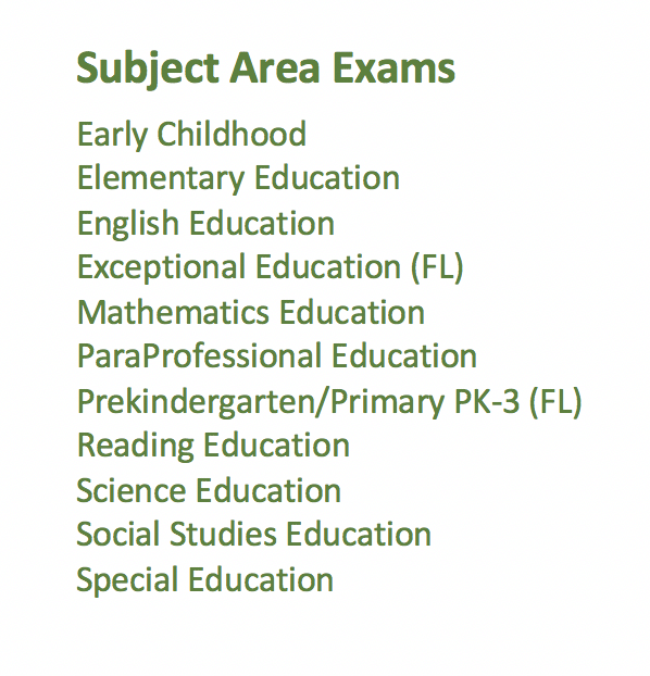 Teachers Subject Area Exams